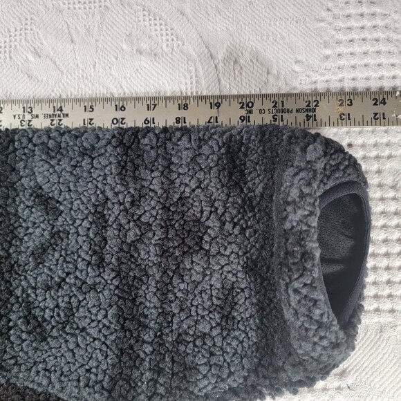 Reebok Core 10 Hoodie drop shoulder dolman half zip pockets sherpa grey blk 2XL - Picture 8 of 16